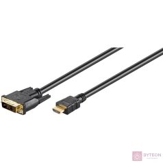 Goobay MMK 630-150 G 1.5m (HDMI-DVI) 1,5 M DVI-D Fekete