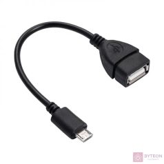   Akyga AK-AD-09 USB kábel 0,15 M USB 2.0 USB A Micro-USB B Fekete