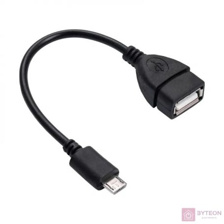 Akyga AK-AD-09 USB kábel 0,15 M USB 2.0 USB A Micro-USB B Fekete