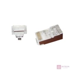   Gembird LC-PTF-01/100 vezeték csatlakozó RJ-45 Barna, Ezüst, Átlátszó