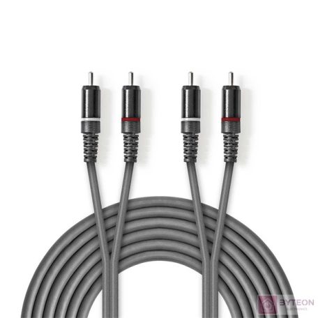 Nedis COTH24200GY30 audio kábel 3 M 2 x RCA Szürke