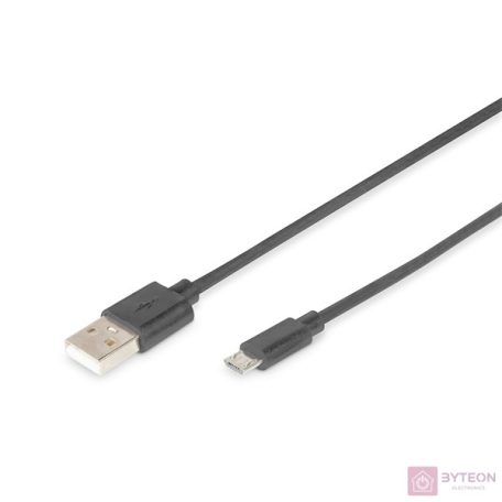 Digitus AK-300127-018-S1 USB kábel 1,8 M USB 2.0 USB A Mini-USB B Fekete
