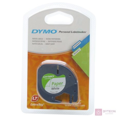 DYMO S0721510 címkéző szalag Fehéren fekete