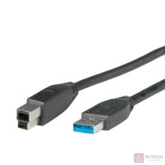   ROLINE 11.02.8870 USB kábel 1,8 M USB 3.2 Gen 1 (3.1 Gen 1) USB A USB B Fekete