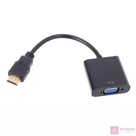 Akyga AK-AD-42 video átalakító kábel 15 M VGA (D-Sub) HDMI Fekete