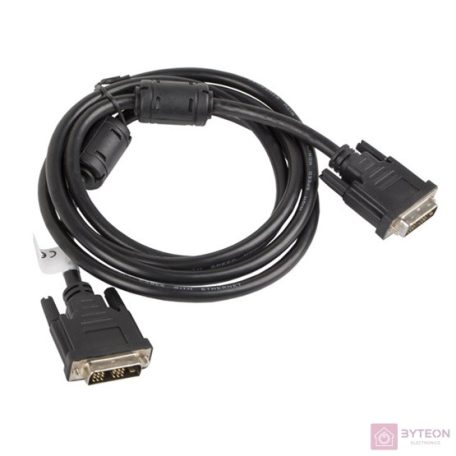 Lanberg CA-DVIS-10CC-0018-BK DVI kábel 1,8 M DVI-D Fekete