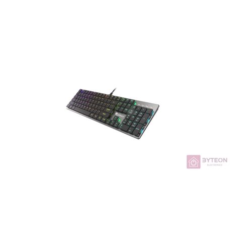 GENESIS Thor 420 RGB billentyűzet USB AZERTY Amerikai angol Ezüst