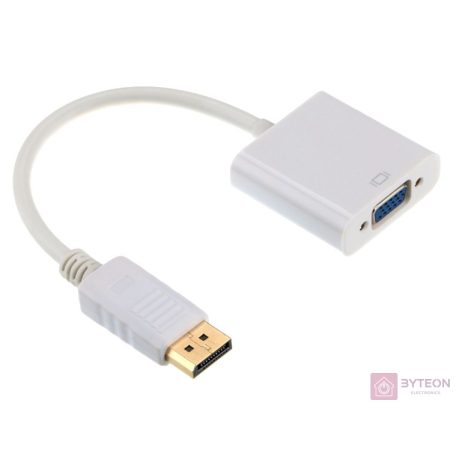 Gembird A-DPM-VGAF-02-W video átalakító kábel VGA (D-Sub) DisplayPort Fehér