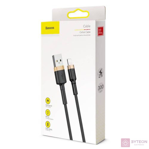 Baseus CALKLF-RV1 Lightning kábel 3 M Arany, Fekete