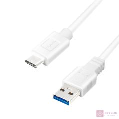   LogiLink CU0173 USB kábel 0,5 M USB 3.2 Gen 1 (3.1 Gen 1) USB A USB C Fehér