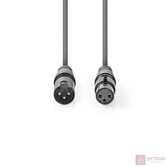 Nedis COTG15010GY100 audio kábel XLR (3-pin) Szürke