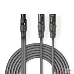   Nedis COTH15020GY15 audio kábel 1,5 M 2 x XLR (3-pin) XLR (3-pin) Szürke