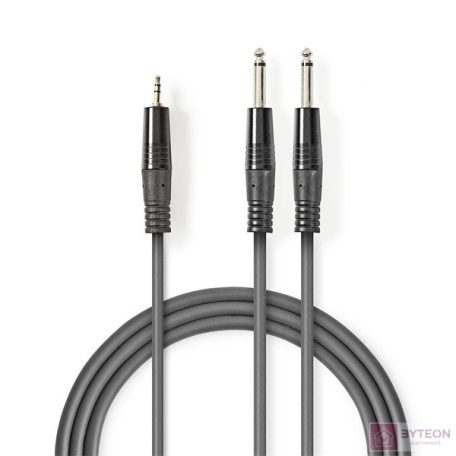 Nedis COTH23200GY15 audio kábel 1,5 M 2 x 6.35mm 3.5mm Szürke