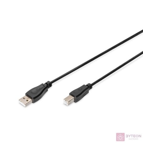 Digitus AK-300102-010-S USB kábel 1 M USB 2.0 USB A USB B Fekete