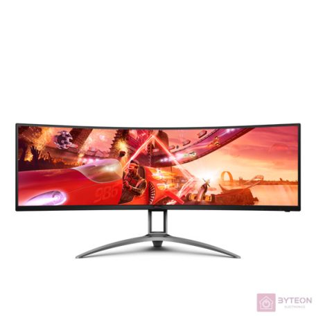 AOC AG493UCX2 számítógép monitor 124,5 cm (49") 5120 x 1440 pixelek Quad HD LED Fekete, Vörös