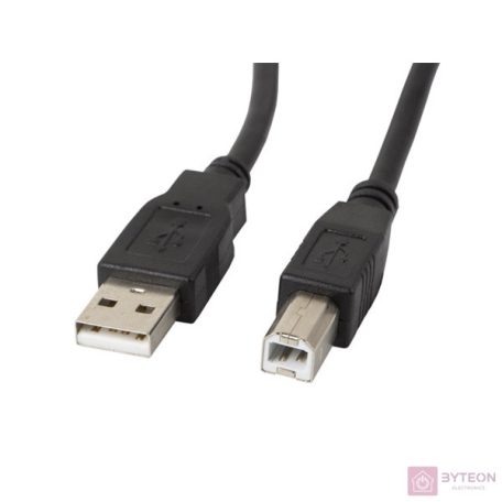 Lanberg CA-USBA-10CC-0018-BK USB kábel 1,8 M USB 2.0 USB B Fekete