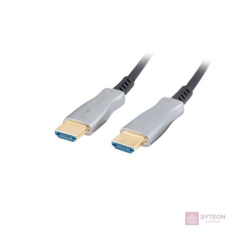 Lanberg CA-HDMI-20FB-0200-BK HDMI kábel 20 M HDMI A-típus (Standard) Fekete, Ezüst