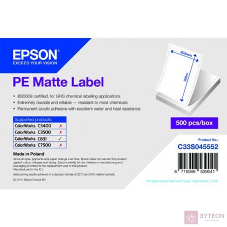 Epson PE Matte Label Fehér