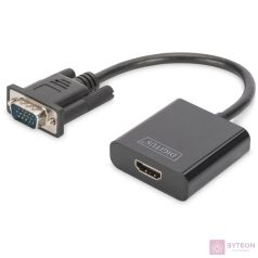   Digitus DA-70473 video átalakító kábel 0,15 M VGA (D-Sub) Fekete