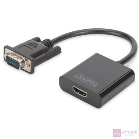 Digitus DA-70473 video átalakító kábel 0,15 M VGA (D-Sub) Fekete