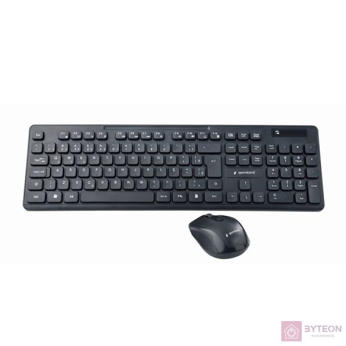 Gembird KBS-WCH-03 billentyűzet RF Wireless + USB QWERTY Angol Fekete