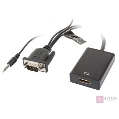   Lanberg AD-0021-BK video átalakító kábel 0,2 M HDMI A-típus (Standard) VGA (D-Sub) Fekete