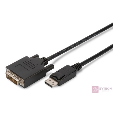 Digitus AK-340306-020-S video átalakító kábel 2 M DisplayPort DVI-D Fekete