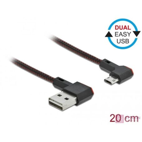 DeLOCK 85269 USB kábel 0,2 M USB 2.0 USB A Micro-USB B Fekete