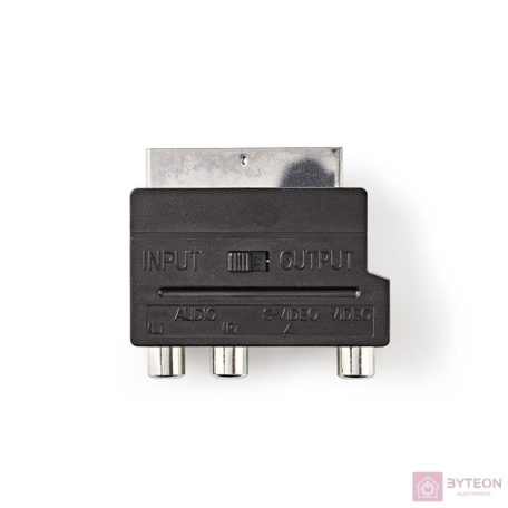 Nedis CVGP31902BK video átalakító kábel SCART (21-pin) 3 x RCA + S-Video Fekete