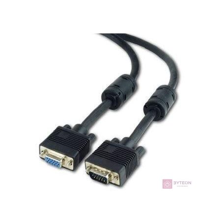 Gembird VGA/VGA M/F 10m VGA kábel VGA (D-Sub) Fekete