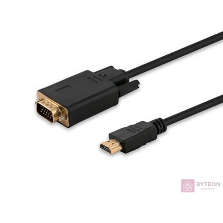 Savio CL-103 video átalakító kábel 1,8 M HDMI A-típus (Standard) VGA (D-Sub) Fekete
