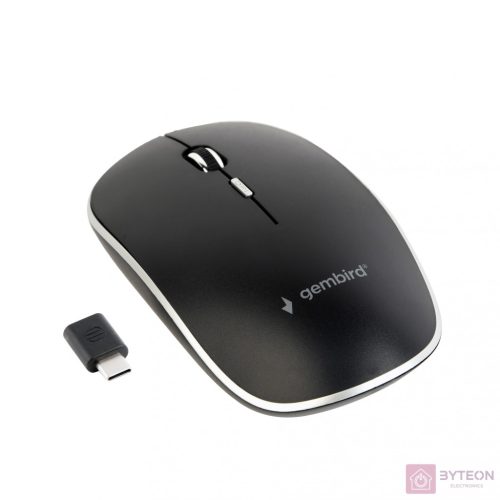 Gembird MUSW-4BSC-01 egér Kétkezes RF Wireless+USB Type-C Optikai 1600 DPI