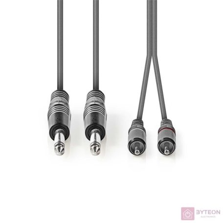 Nedis COTH23320GY15 audio kábel 1,5 M 2 x 6.35mm 2 x RCA Szürke