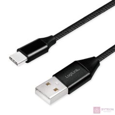 LogiLink CU0139 USB kábel 0,3 M USB 2.0 USB A USB C Fekete