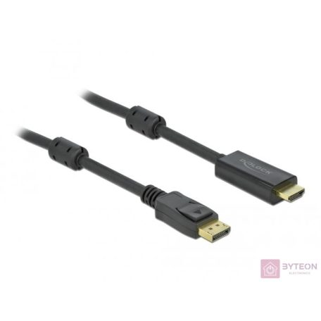 DeLOCK 85955 video átalakító kábel 1 M HDMI A-típus (Standard) DisplayPort Fekete
