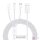 Baseus Superior USB kábel 1,5 M USB 2.0 USB A USB C.Micro USB A/Lightning Fehér