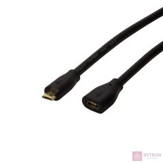 LogiLink CU0125 USB kábel 5 M USB 2.0 Micro-USB B Fekete