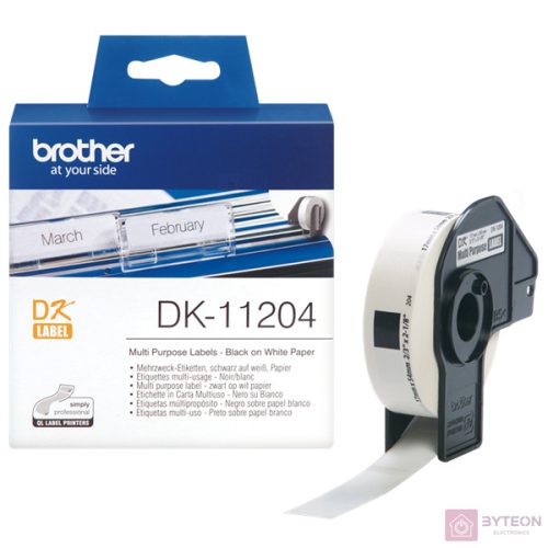 Brother DK11204 (17mm x 54mm) öntapadós etikett címke 400db