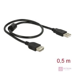 DeLOCK 83401 USB kábel 0,5 M USB 2.0 USB A Fekete