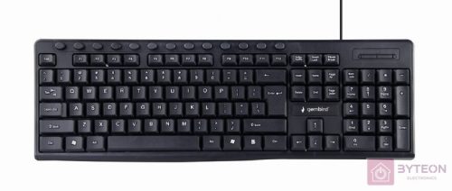 Gembird KB-UM-107 billentyűzet USB Amerikai angol Fekete