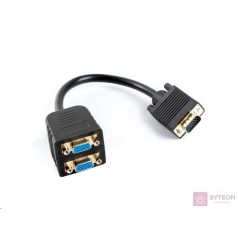   Lanberg AD-0020-BK VGA kábel 0,2 M VGA (D-Sub) 2 x VGA (D-Sub) Fekete