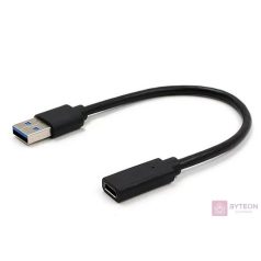   Gembird A-USB3-AMCF-01 USB kábel 0,1 M USB 3.2 Gen 1 (3.1 Gen 1) USB A USB C Fekete