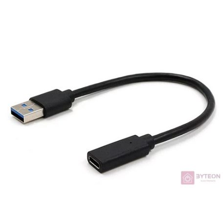 Gembird A-USB3-AMCF-01 USB kábel 0,1 M USB 3.2 Gen 1 (3.1 Gen 1) USB A USB C Fekete