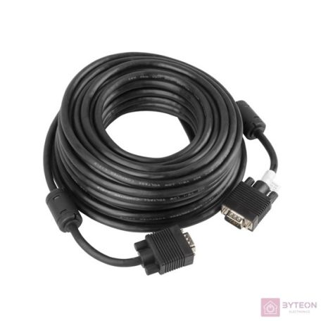 Lanberg CA-VGAC-10CC-0150-B VGA kábel 15 M VGA (D-Sub) Fekete