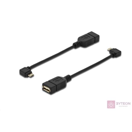 Digitus USB 2.0 ADPTER CABLE MICRO B-A USB kábel 0,15 M Micro-USB B USB A Fekete