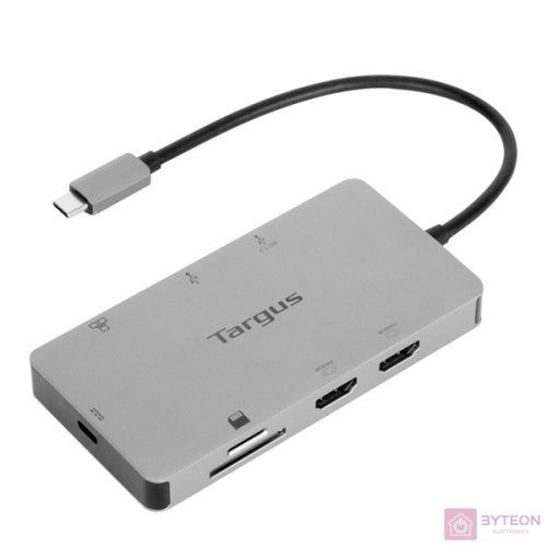 Targus DOCK423EU dokkoló állomás és port replikátor Vezetékes USB 3.2 Gen 1 (3.1 Gen 1) Type-C Ezüst