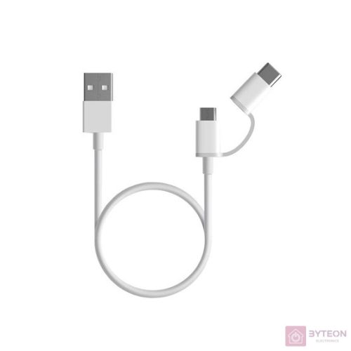 Xiaomi Mi 2-in-1 USB Cable (Micro USB to Type C) 100cm USB kábel 1 M USB 2.0 USB A Micro-USB B Fehér