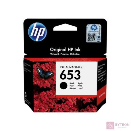 HP 653 eredeti fekete tintapatron
