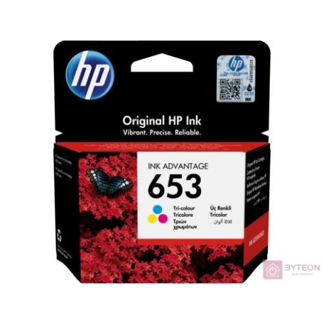 HP 653 eredeti háromszínű tintapatron