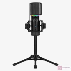   Streamplify MIC RGB Tripod karioid kondenzátoros usb mikrofon - Fekete